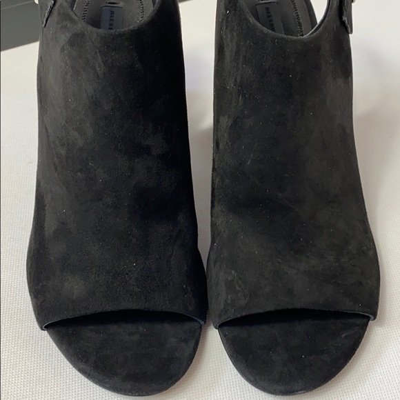 Alexander Wang Nadia black suede peep toe booties - Picture 3 of 8